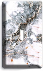 RUSTIC GREY MARBLE STONE LOOK LIGHT SWITCH OUTLET WALL PLATE ROOM BATHROOM DECOR