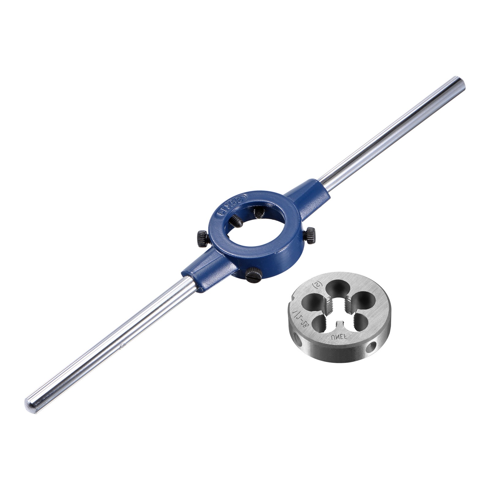 Round Die Stock Handle Wrench Set for Tapping 1/2-28 UNEF Die 38mm Holder gallery
