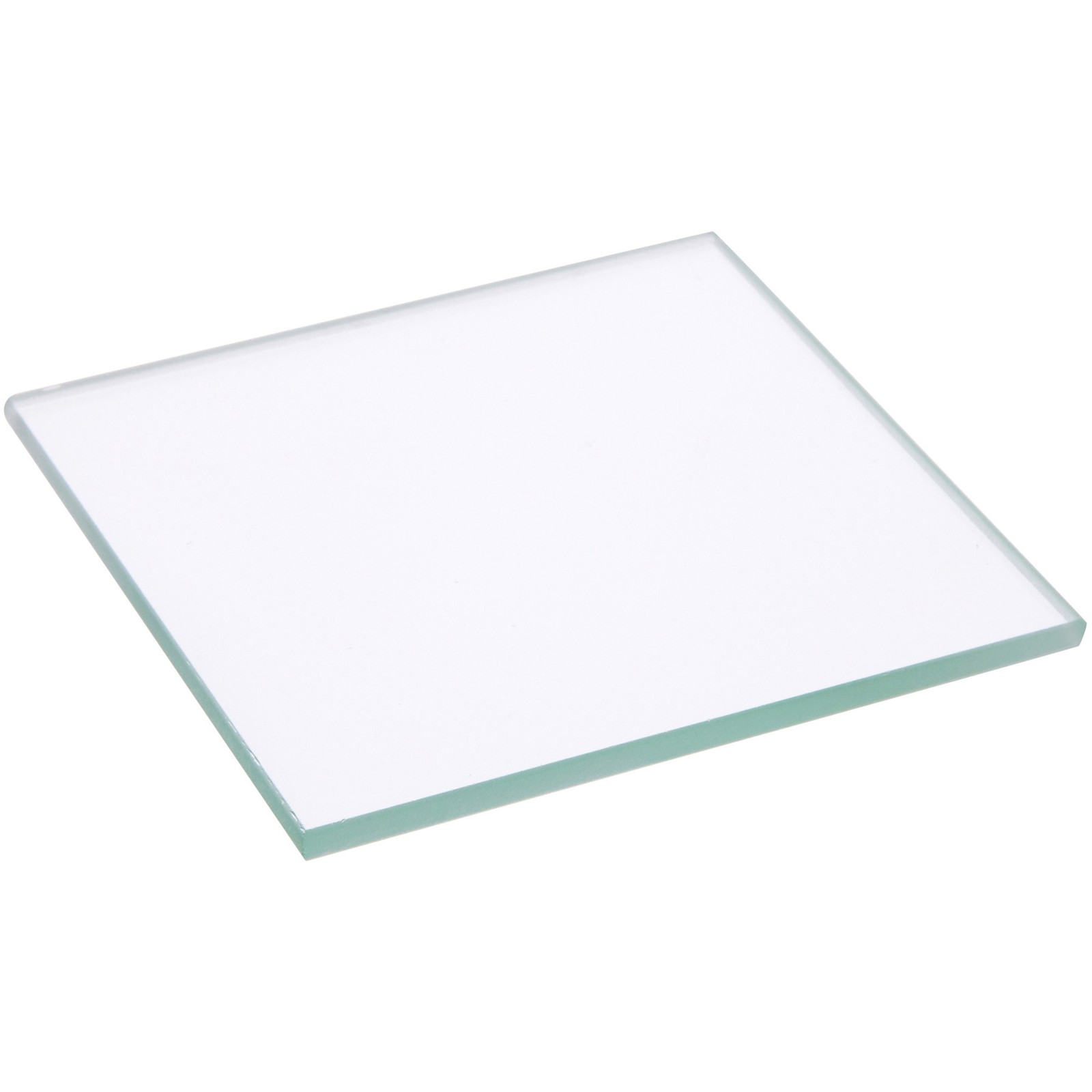 Plymor 2.5" Square, 3mm Thick Non-Beveled Clear Glass gallery