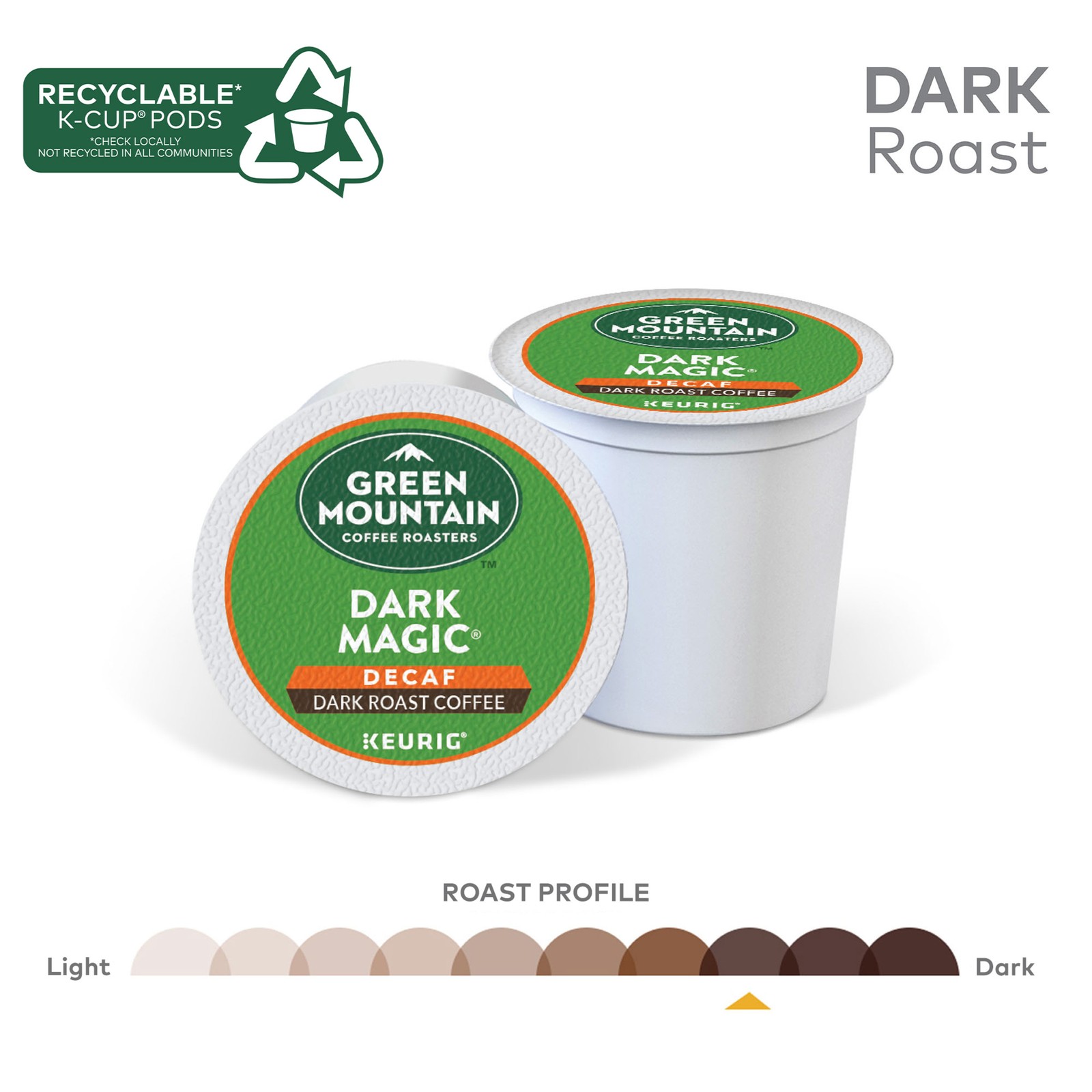 Green Mountain Coffee Dark Magic Decaf, Keurig K-Cup Pod, Dark Roast, 48 Count gallery