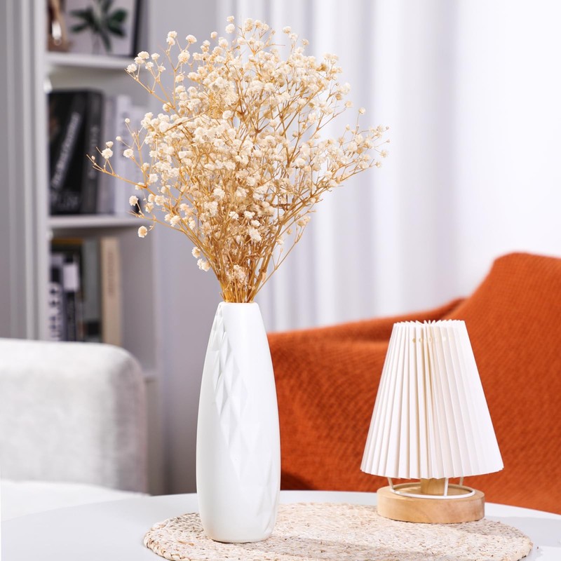 Composite Plastic Flower Vases Bulk White Small Tall Conic Floral 10 Pack gallery