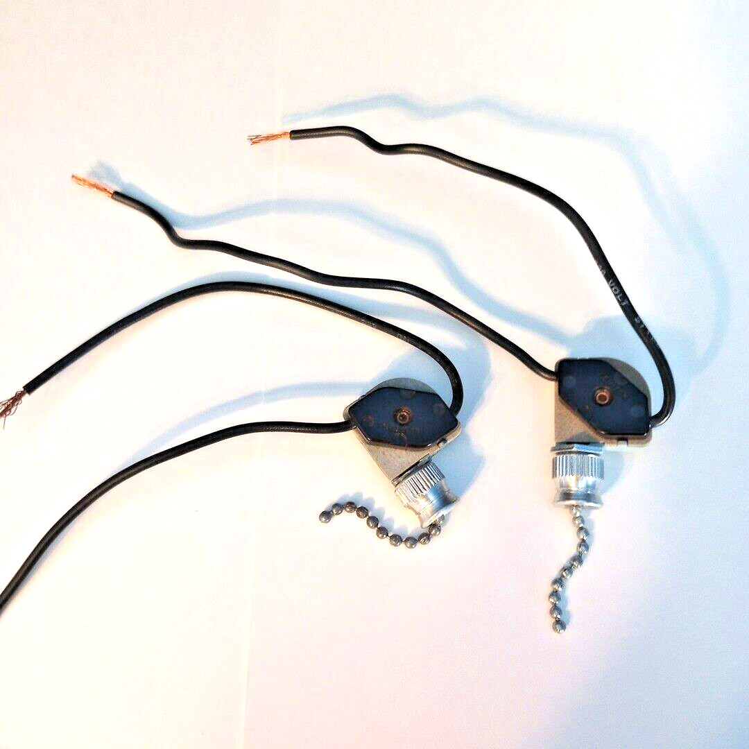 NOS 2 Leviton Silver Pull Chain Canopy Replacement Fan Switch 3A-125V gallery