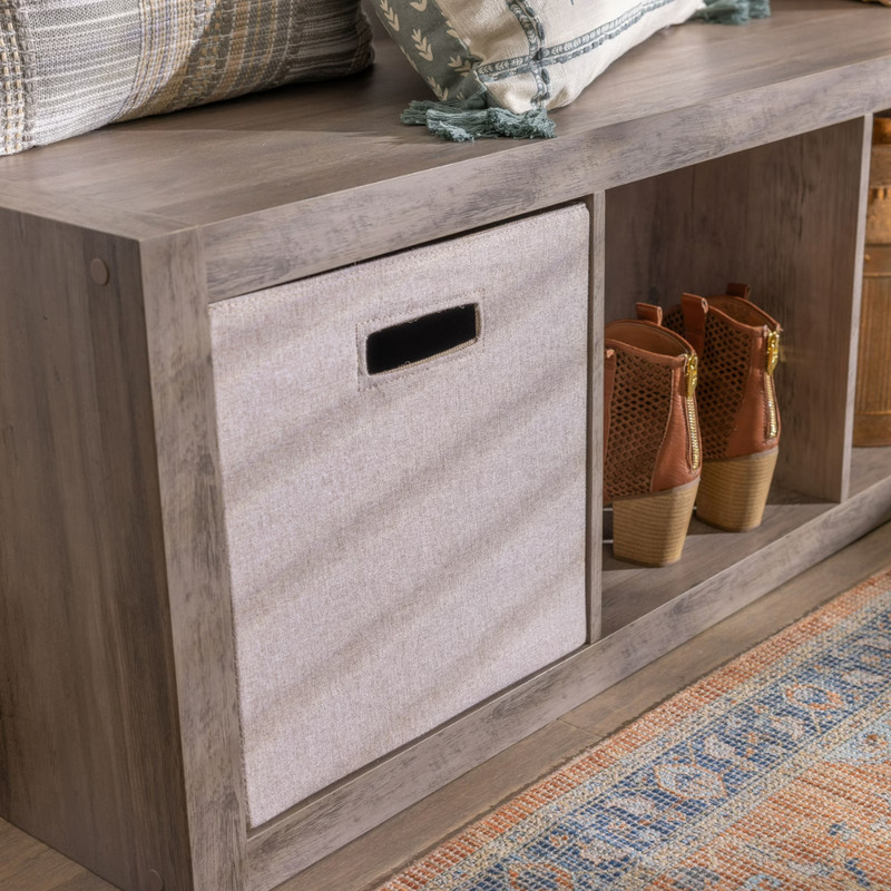 Better Homes & Gardens 3-Cube Storage Organizer Wood Bookcase Shelf, Rustic Gray gallery