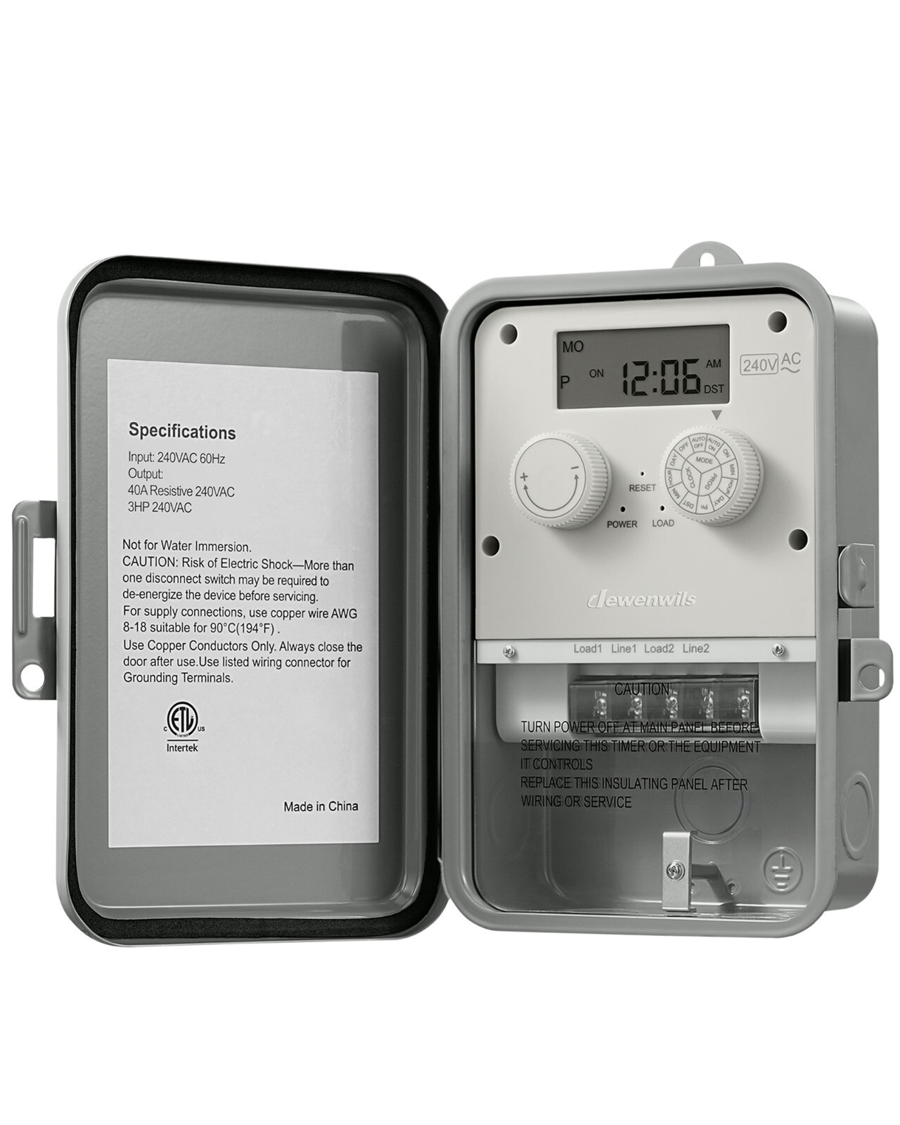 DEWENWILS Pool Timer, Outdoor Digital Timer Box, 3HP 40A 240VAC, 7-Day 12 ON/Off gallery