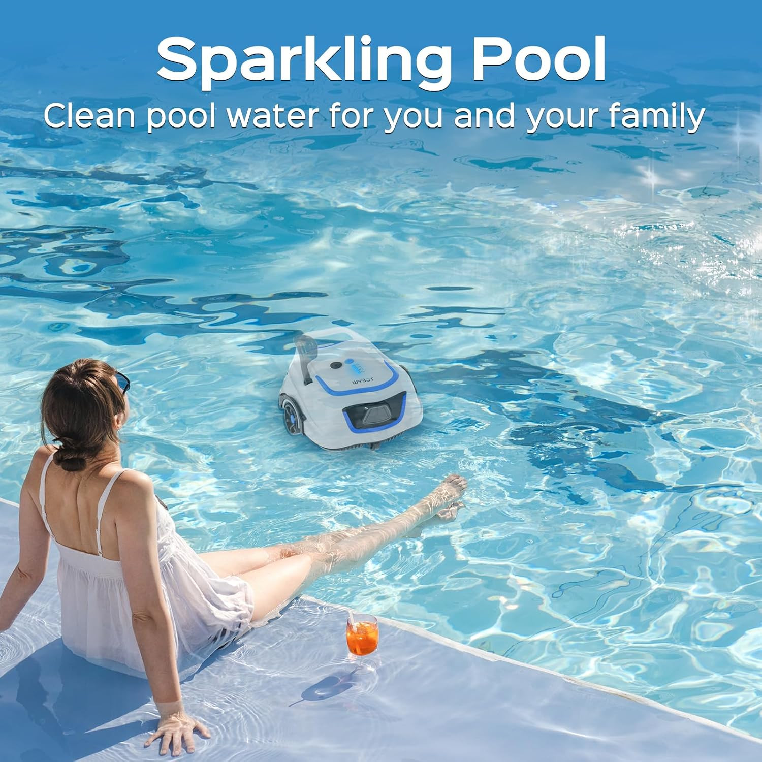 Automatic Pool Vacuum with 120 Mins, Double Filters, LED Indicator, Fast Chargin gallery