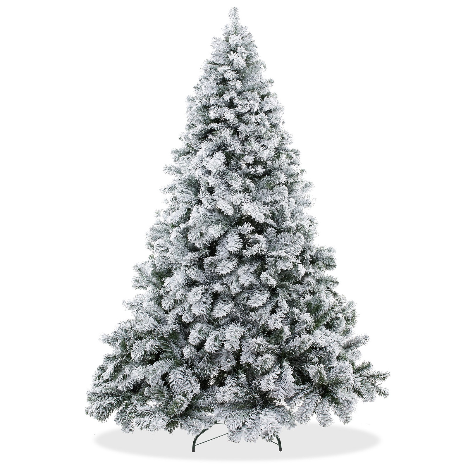 OPEN BOX - 9FT Snow-Flocked Pine Realistic Artificial Christmas Tree with Stand gallery
