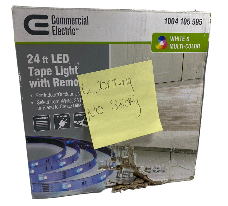 Commercial Electric 24 ft White/Multicolor (RGB+W) Indoor/Outdoor LED Tape Light gallery
