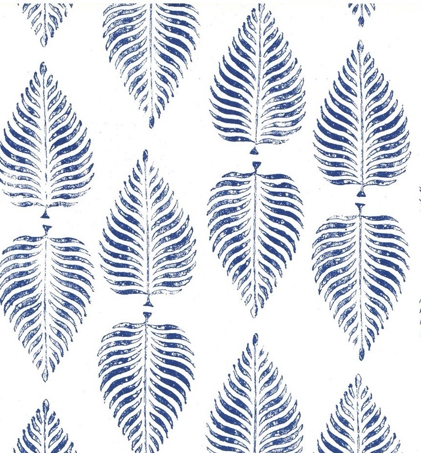 Peter Fasano Hand Printed Wallpaper Piccha Indigo Blue 2 Bolts Modern Coastal gallery