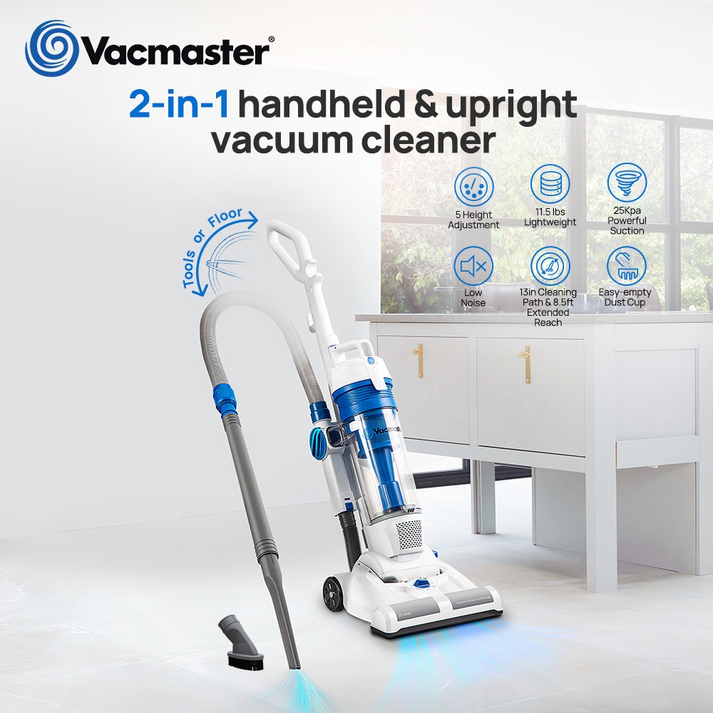 Vacmaster UC0101 Bagless Upright Vacuum Cleaner - 20ft Cord, 13” Path for Carpet