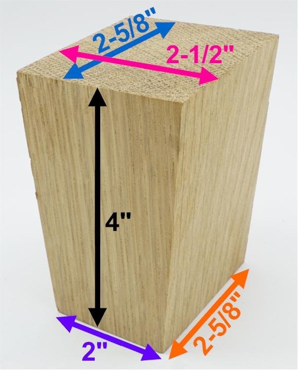 4 inch Rift Solid White Oak Wedge Wooden Furniture Cabinet Sofa Feet/Leg gallery