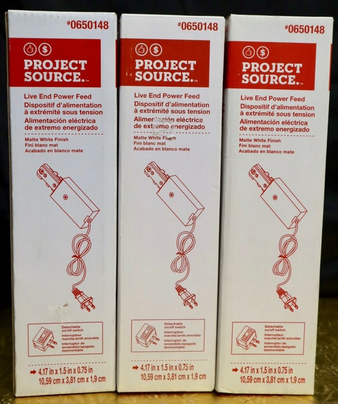 Project Source Live End Power Feed for Track Lighting Matte white 0650148. 427P gallery
