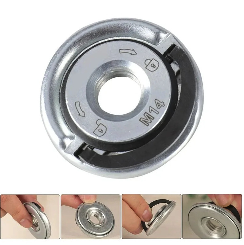 M14 Quick Release Self-Locking Flange Nut Press Plate Grinder Clamping Tool gallery