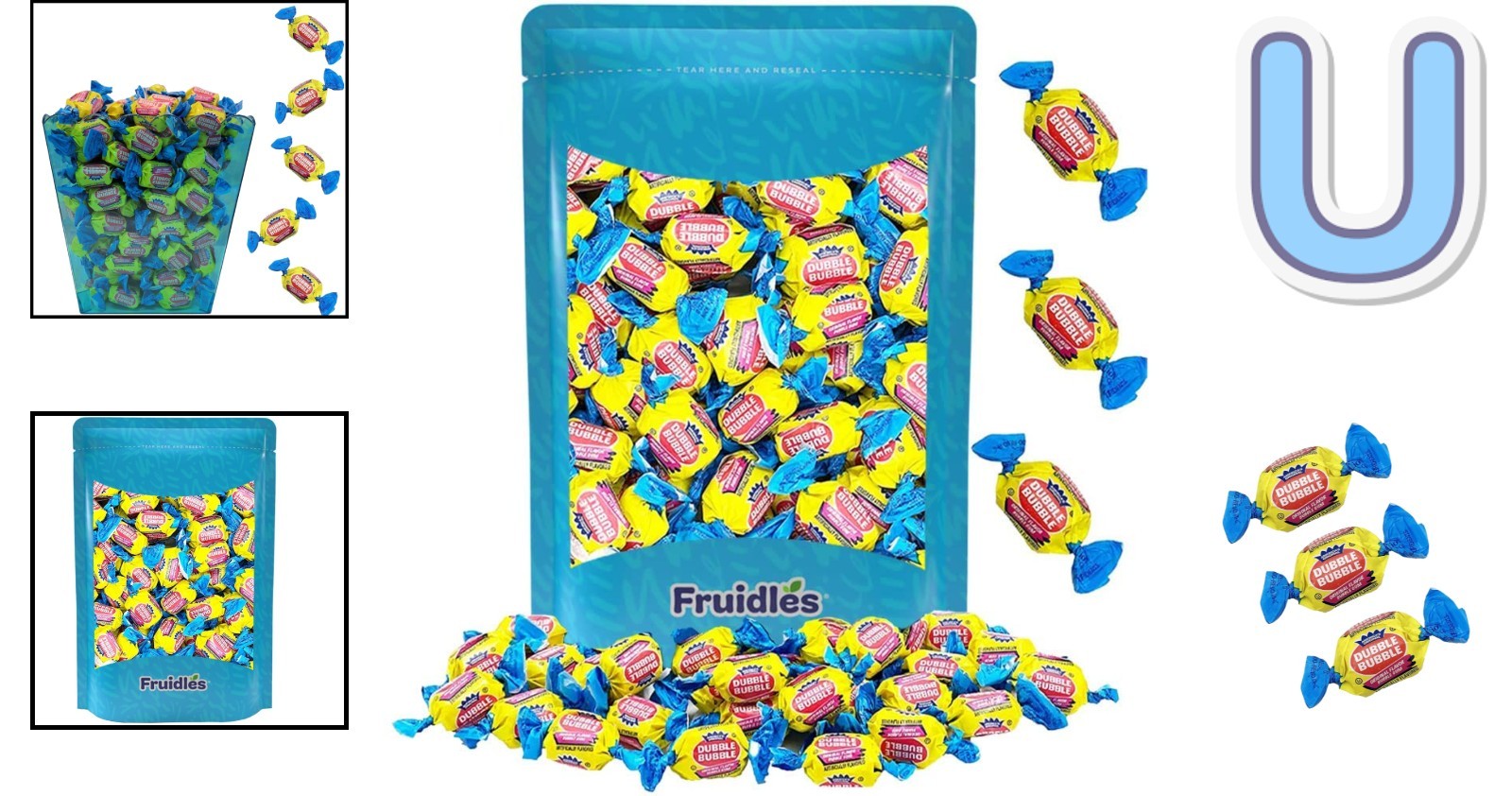 Delightful Double Bubble Gum Balls - Half-Pound, Mixed Fruit & Classic Flavors gallery