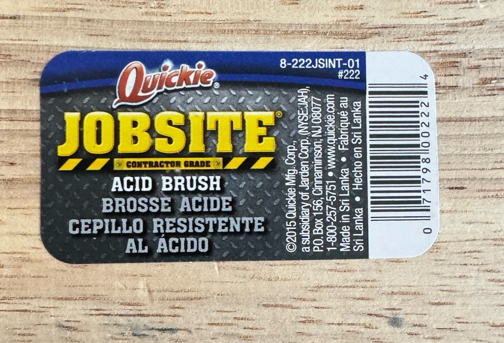 2 NEW QUICKIE 8-222JSINT-01 222 TAMPICO ACID SCRUB CLEANING BRUSH 222RM gallery
