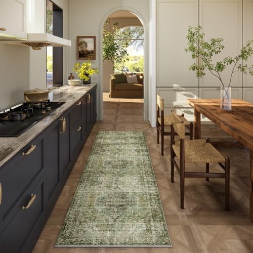 Machine Washable Kitchen Runner Rug: 2'6"x8' Hallway Rug Non Slip Low-Pile gallery