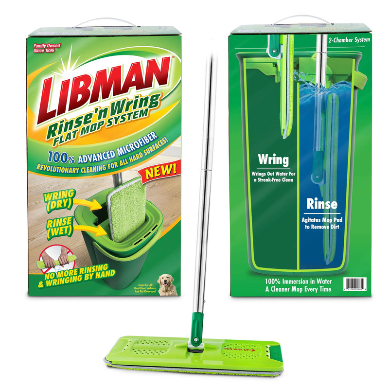 Rinse N Wring Flat Mop System with Microfiber Pad gallery