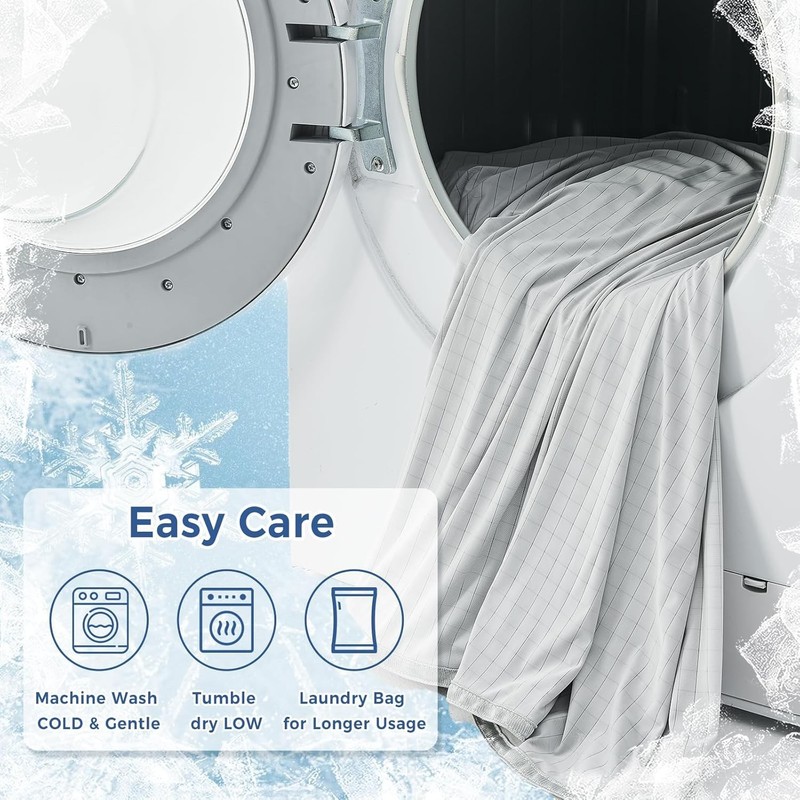 Breathable Cooling Blankets for Hot Sleepers, Summer Blanket Twin/Full Size f... gallery