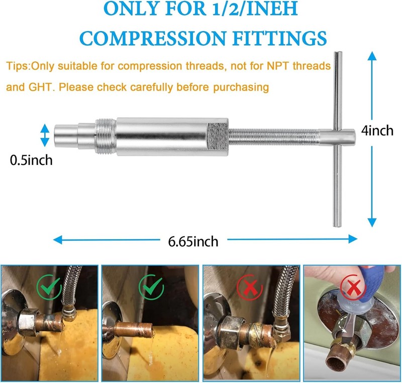 1/2 Inch Compression Sleeve Puller Removal Tool Plumbing Tools Compression Ring gallery