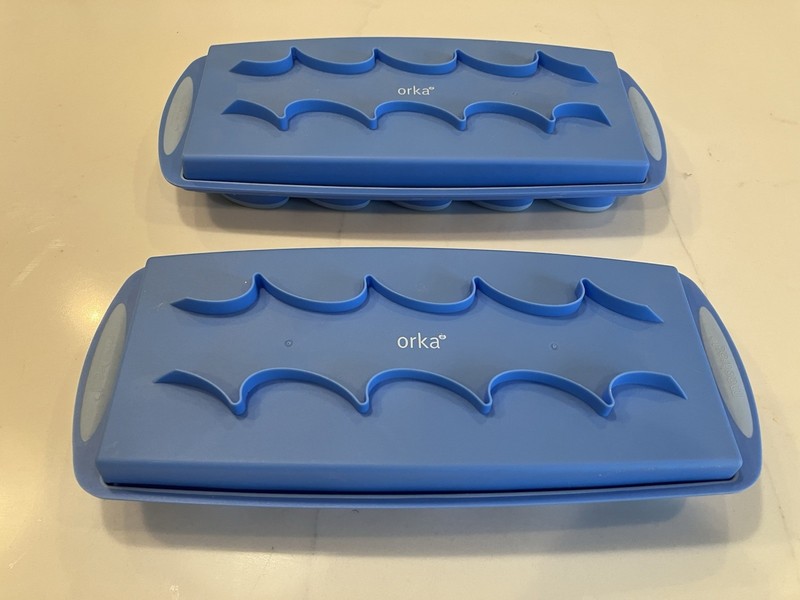 ORKA Silicone & Plastic Ice Cube Stackable Mold Tray Covers/ Lids Easy Removal gallery