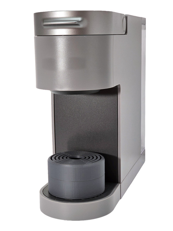 Anti-Splash Adjustable Coffee Cup Riser Accessory for K-Cup Coffee Makers Gray gallery