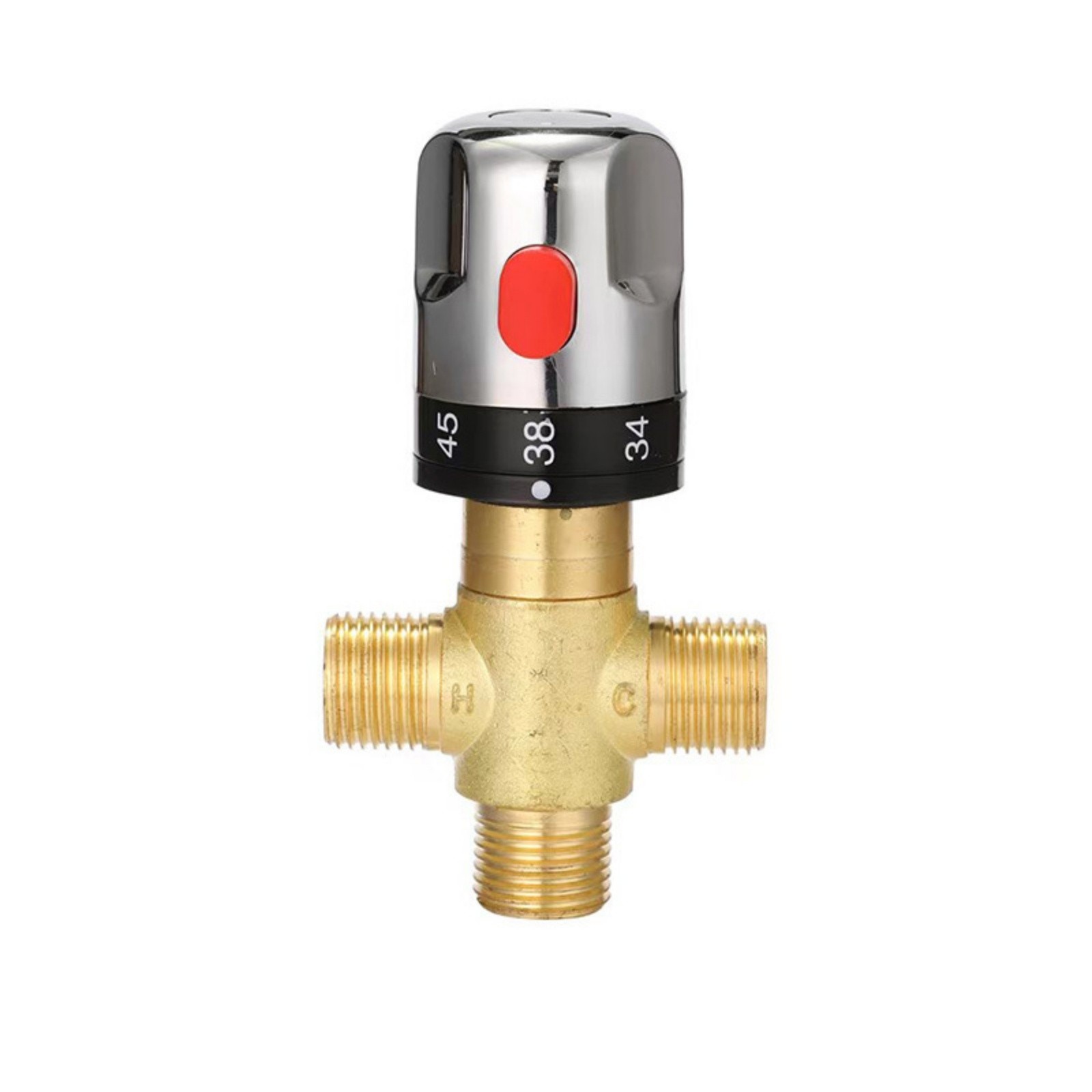 G1/2 Thermostatic Mixing Valve For Shower Bath Basin With Built-In Check Valves gallery