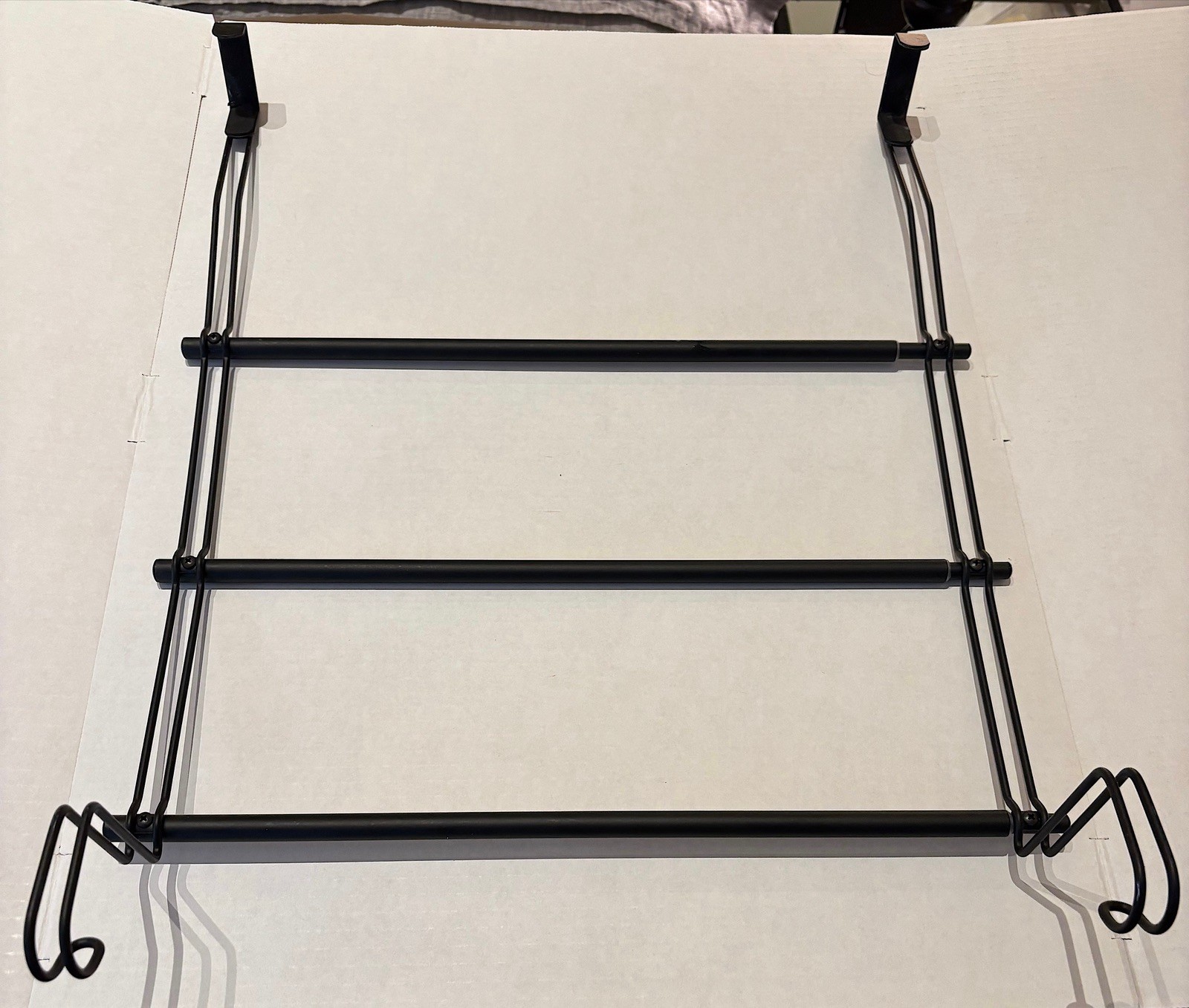 mDesign Expandable Metal Over Shower Door Towel Rack Bathroom Matte Black gallery