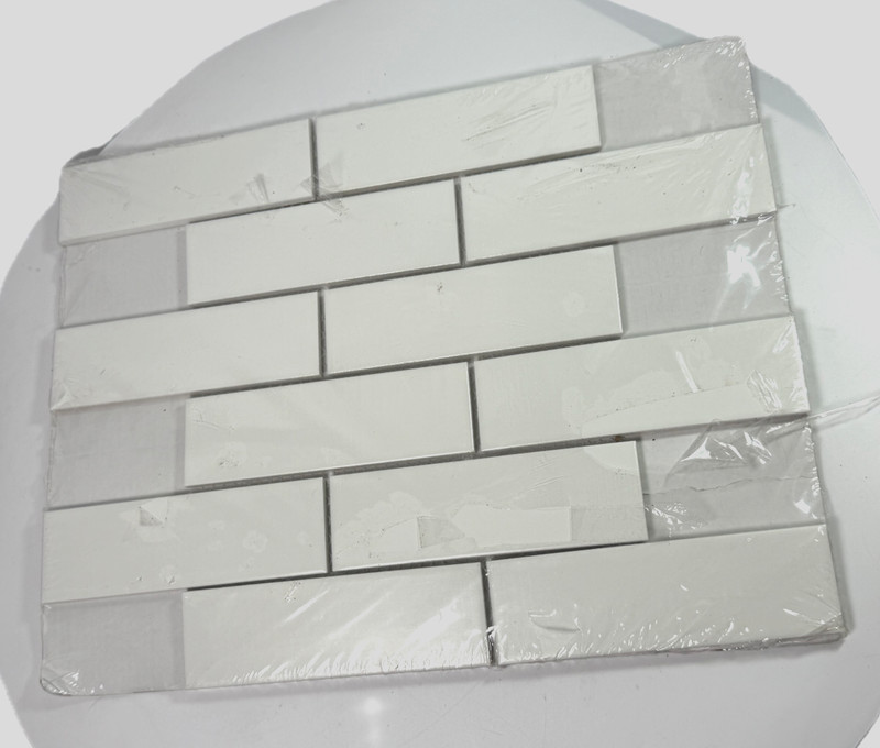 Sample White Subway Tile Sheet 2x6 Rectangular Mosaic Backsplash Panel gallery
