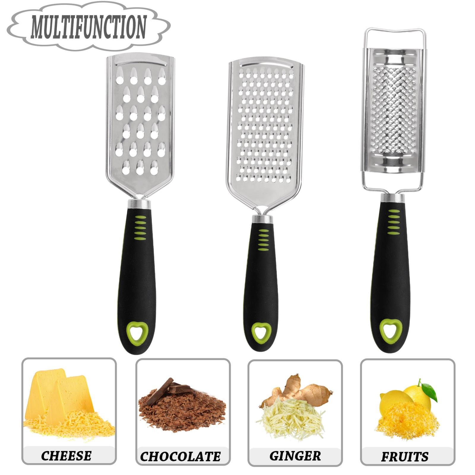 3pcs Stainless Steel Cheese Graters Set Vegetable Fruits Slicer for Kitchen gallery
