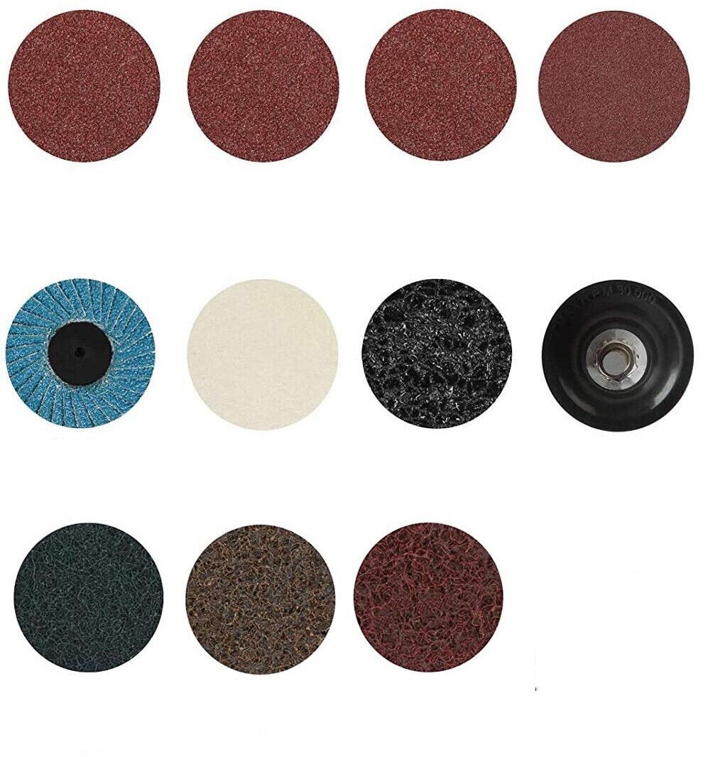 42PCS 2-in Roll Lock Sanding Discs Set w/ 1/4 Holder Quick Change for Polishing gallery