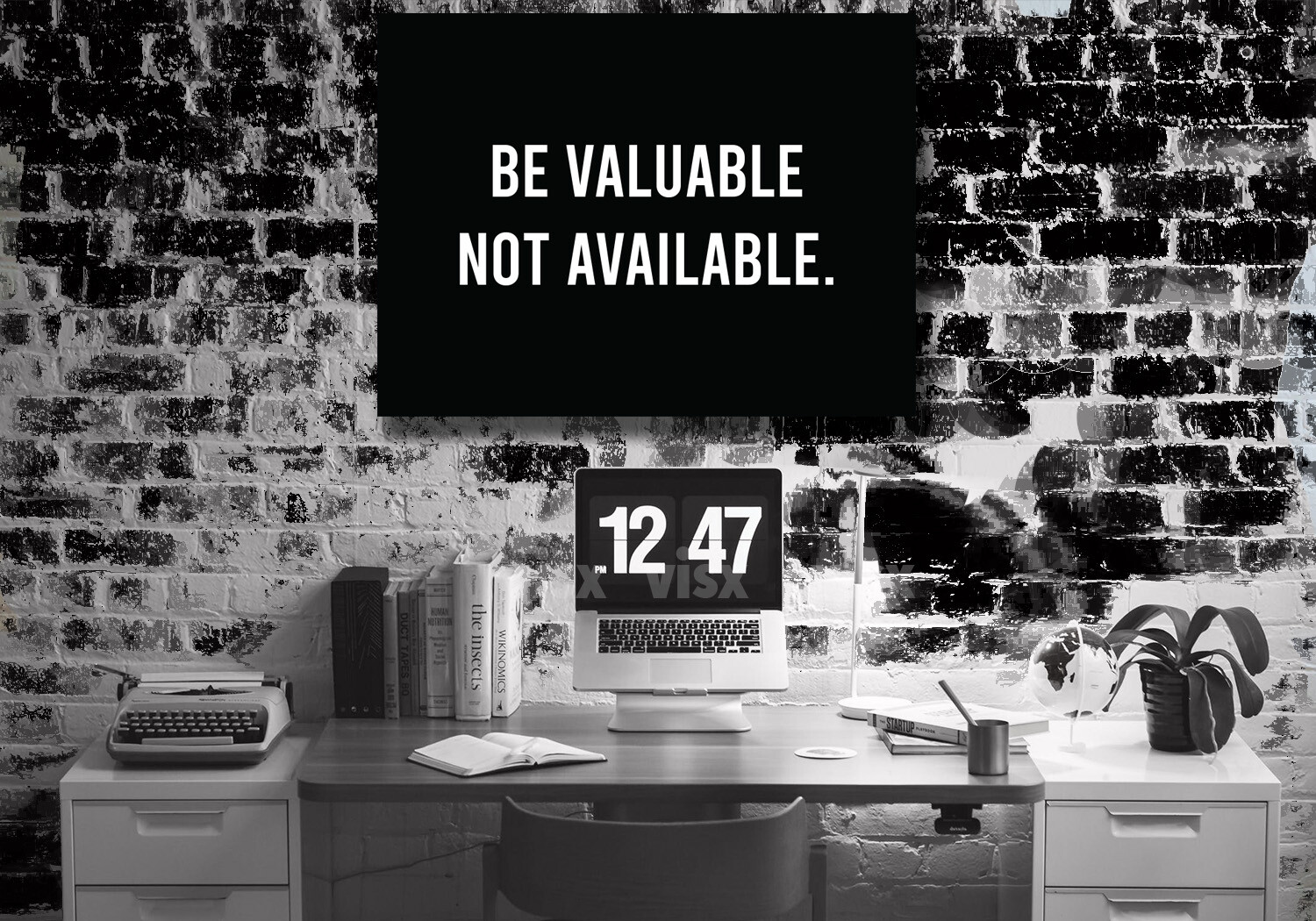 Be valuable not available Canvas Print Motivation inspire Quote Grind Success gallery