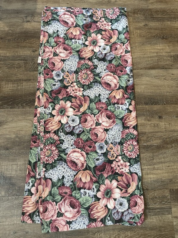 Vintage Cannon Flat Sheet Pillow Case Set Floral Dahlia Garden Cottagecore Gran gallery