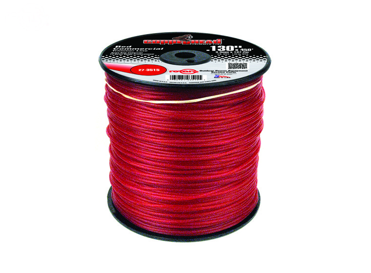 Red .130 Trimmer Line 3lb Spool 450' Round Commercial gallery