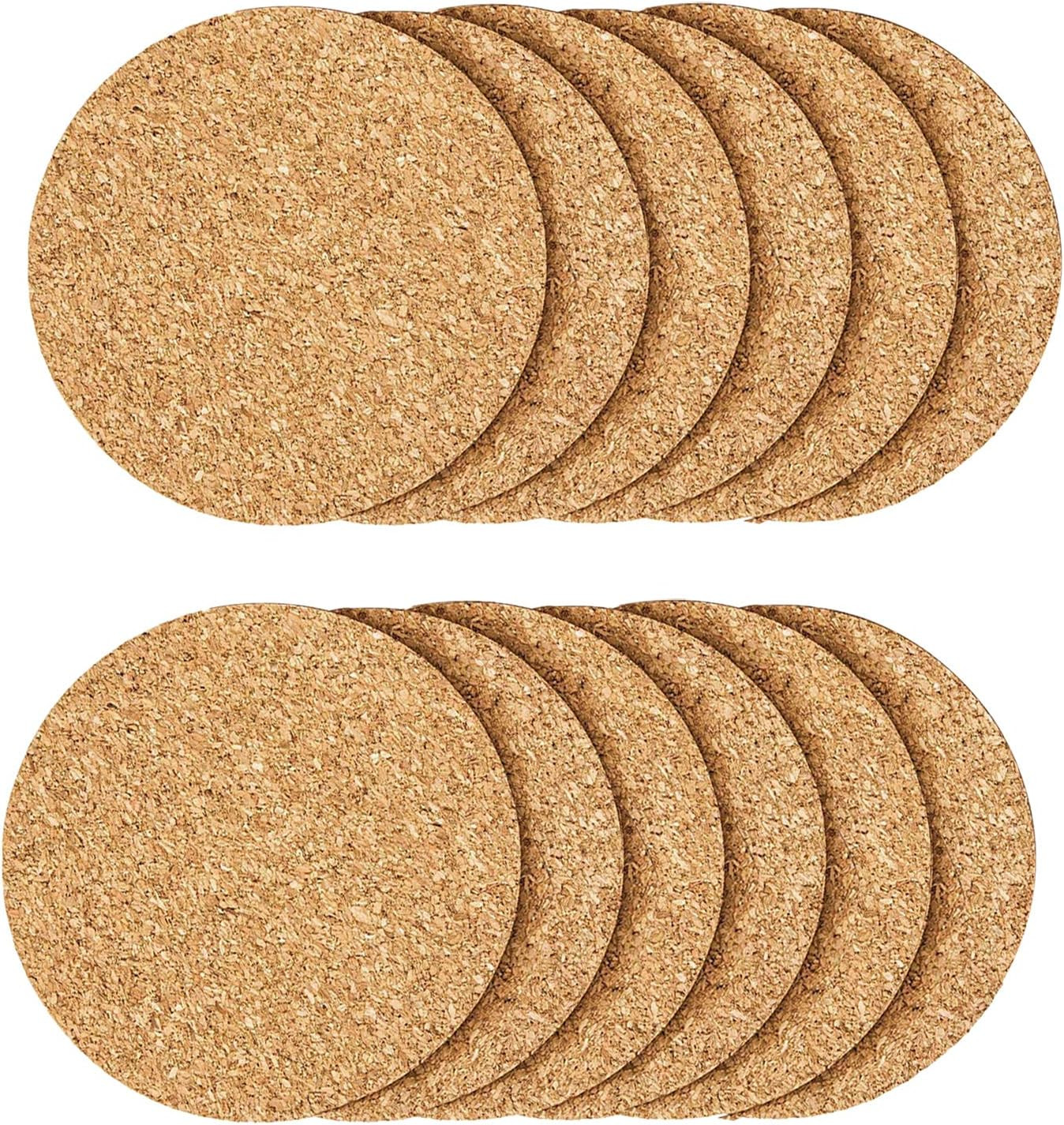 Cork Coasters Set 3.93 Inch Round Natural Absorbent Blank DIY Craft Drink Pads gallery
