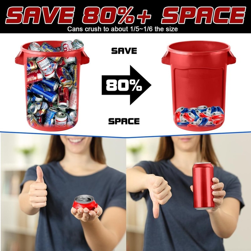 Electric Can Crusher, Automatic Can Crushers for Recycling 8Oz 12Oz & 16Oz Cans, gallery