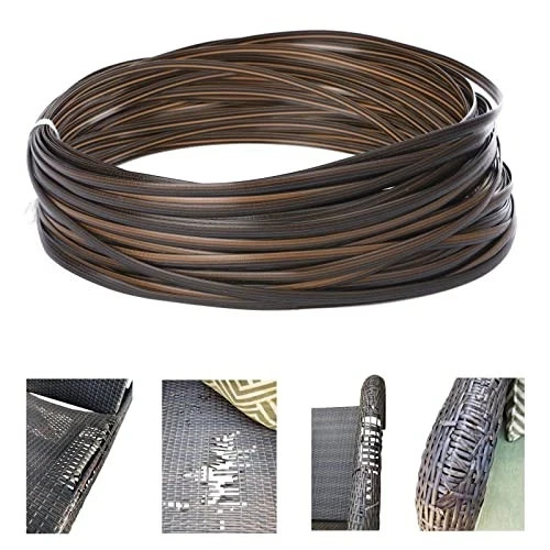 120 Ft Wicker Repair Kit, Plastic Wicker Repair Supplies, Gradient Dark Brown gallery