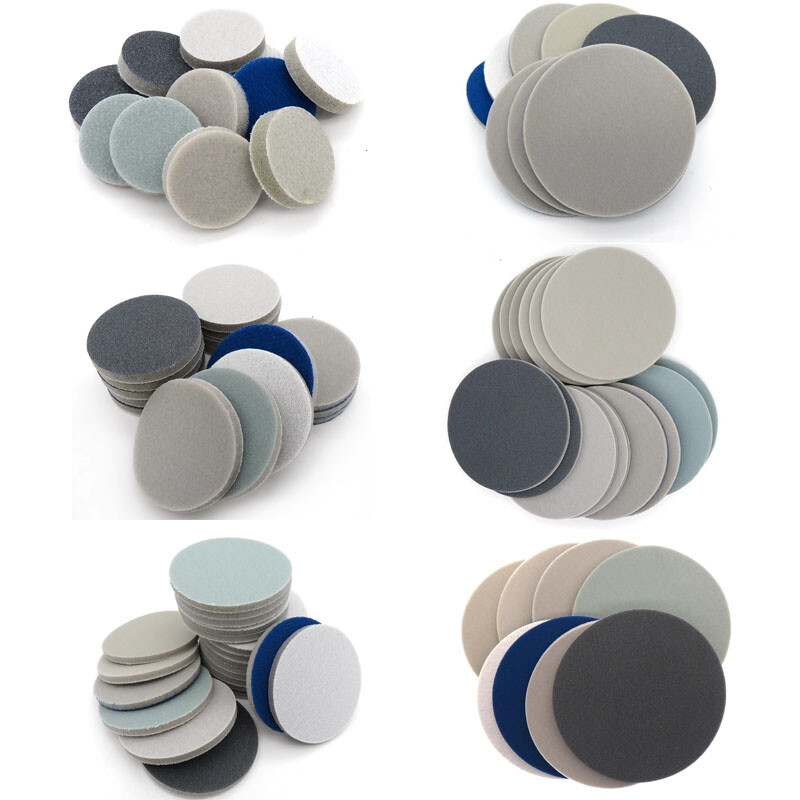 1~6 Inch 25~150mm Round Sponge Sanding Disc Hook Loop Sandpaper Pad 300~3000Grit gallery