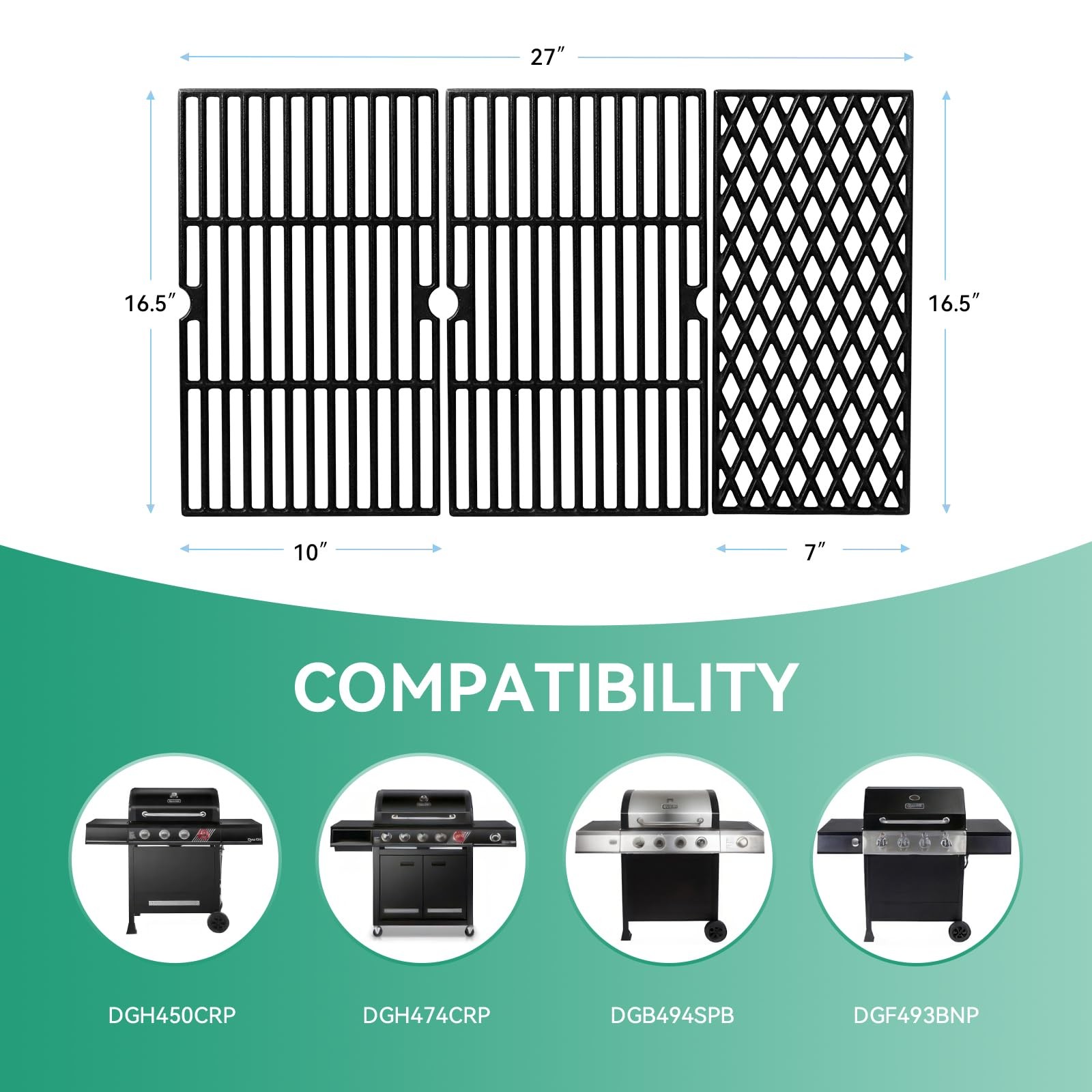 DGH450CRP Cooking Grates for Dynaglo DGH450CRP DGH450CRP-D DGF493BNP DGH474CR... gallery