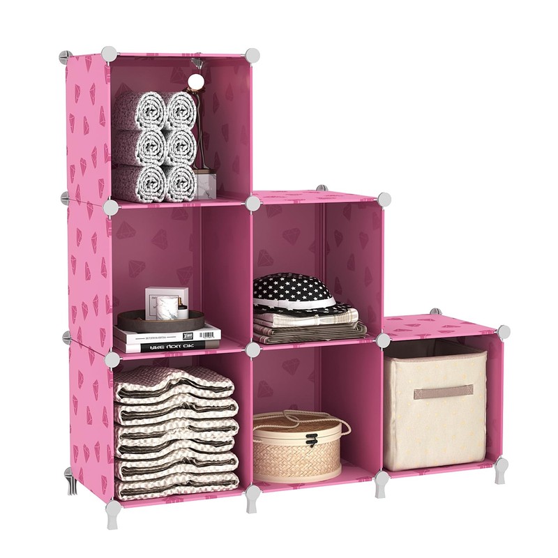 Cube Storage Organizer, 6 Cube Closet Organizer Storage Shelves, DIY Stackabl... gallery