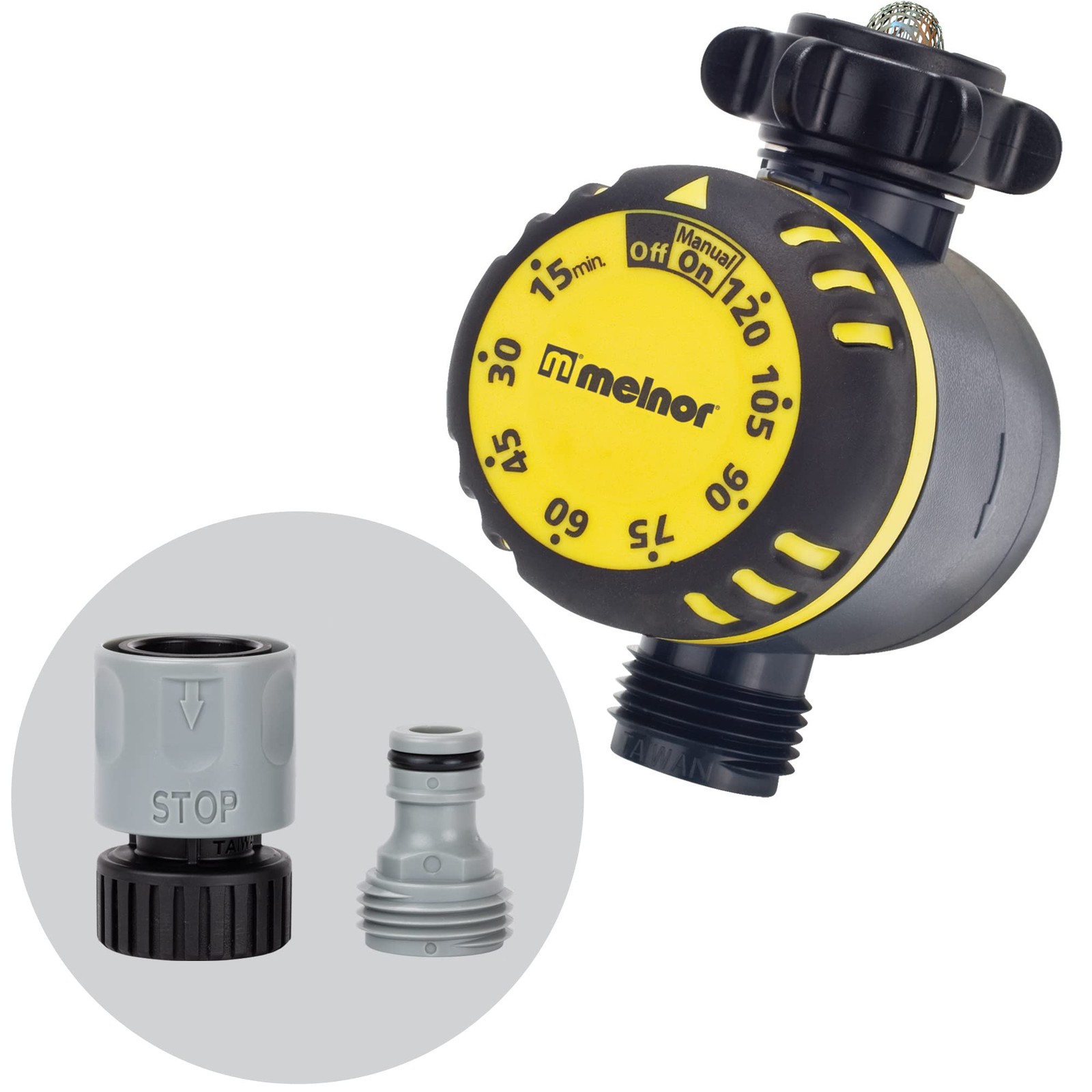 Melnor 65136AMZ Mechanical Timer, Black, Yellow gallery