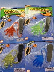 1 Dozen Large Sticky Hand Stretchable Gummy Toys Party Favors Prizes 4 COLORS