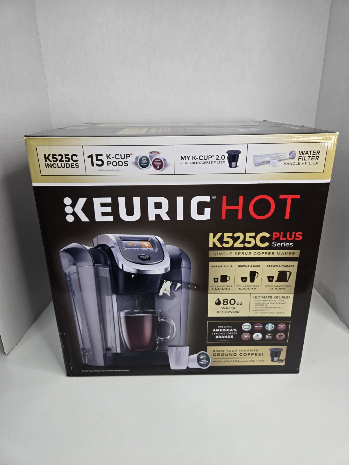 Keurig Hot 525C Plus Coffee Maker Single Serve 80 oz Reservoir New NIB gallery