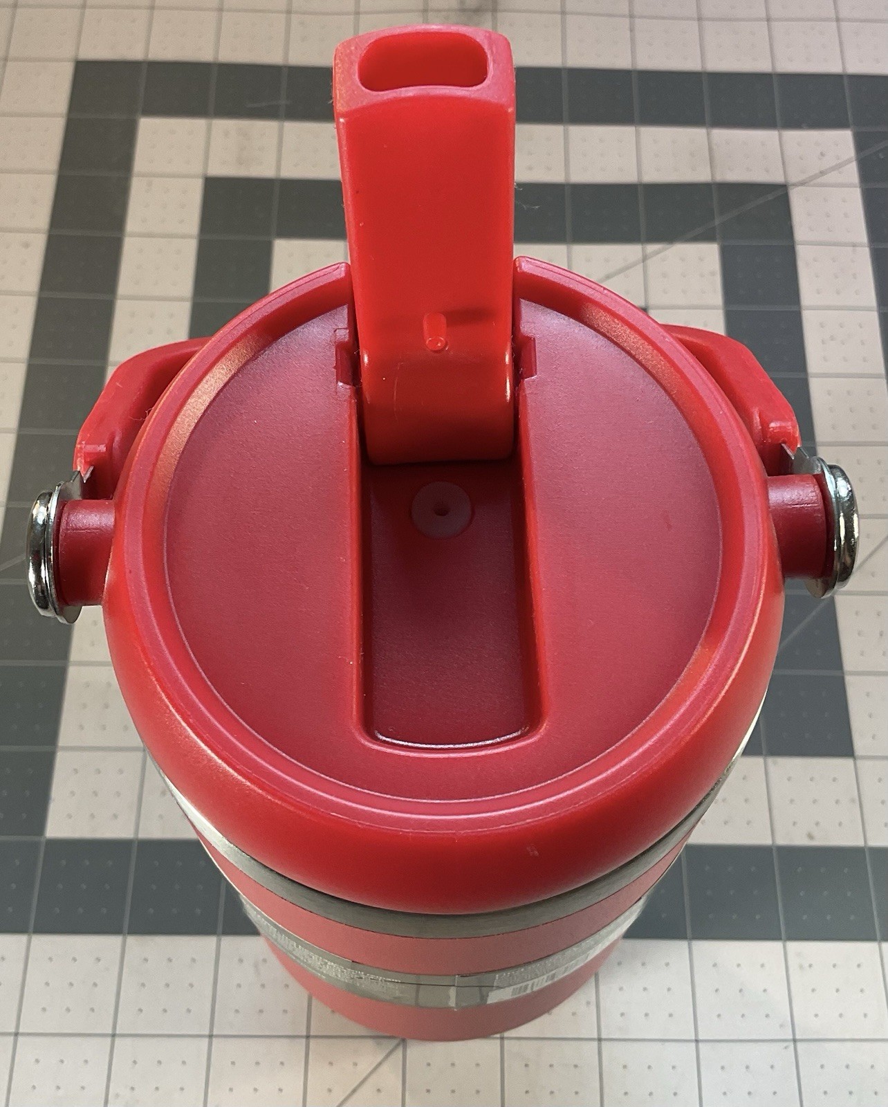 Ozark Trail 30 oz Insulated Stainless Steel Tumbler Swivel Handle, Red 10in gallery