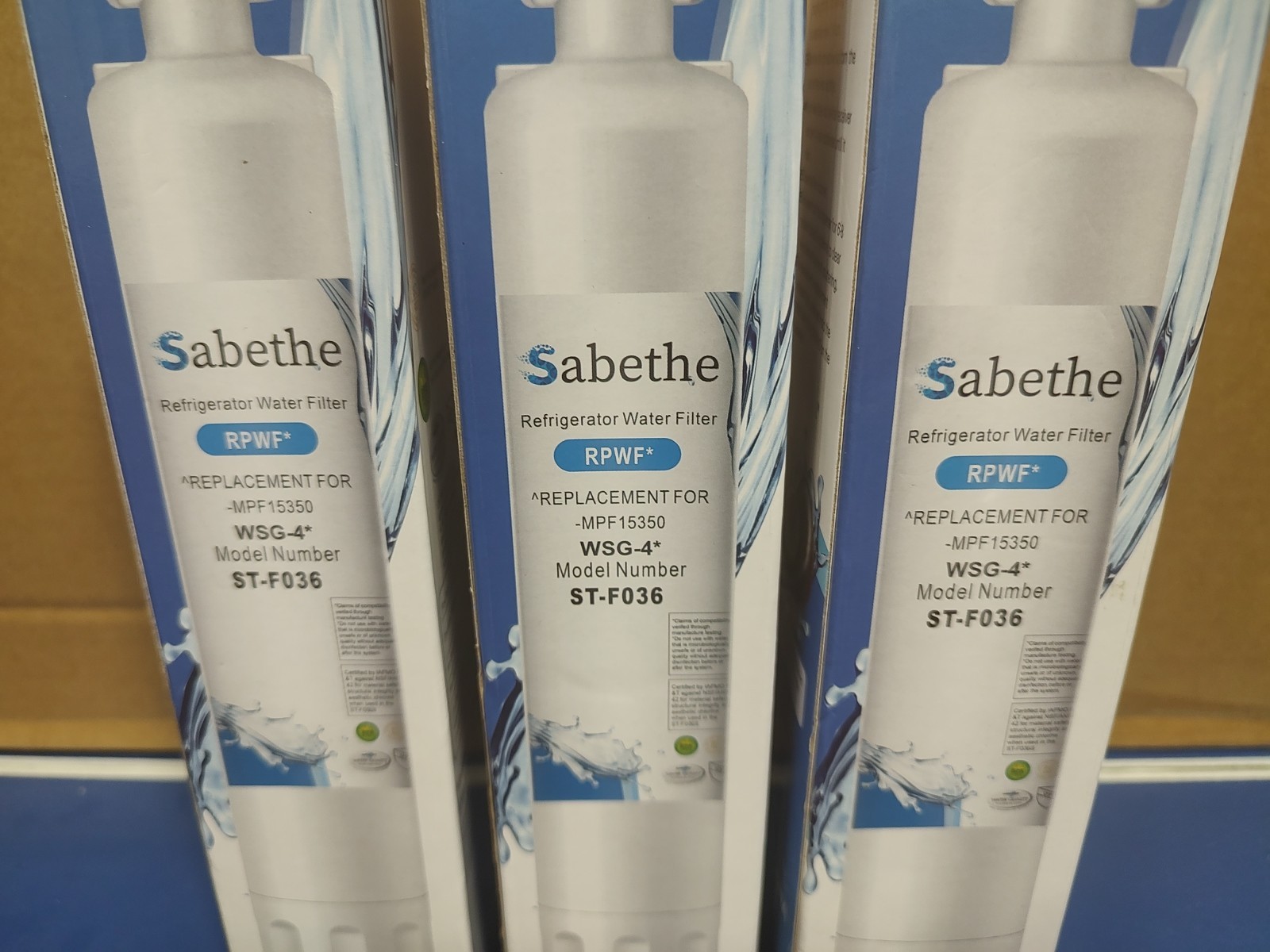 Sabethe Refrigerator Water Filter Replacement for GE® RPWF(NOT RPWFE),3 Pack gallery