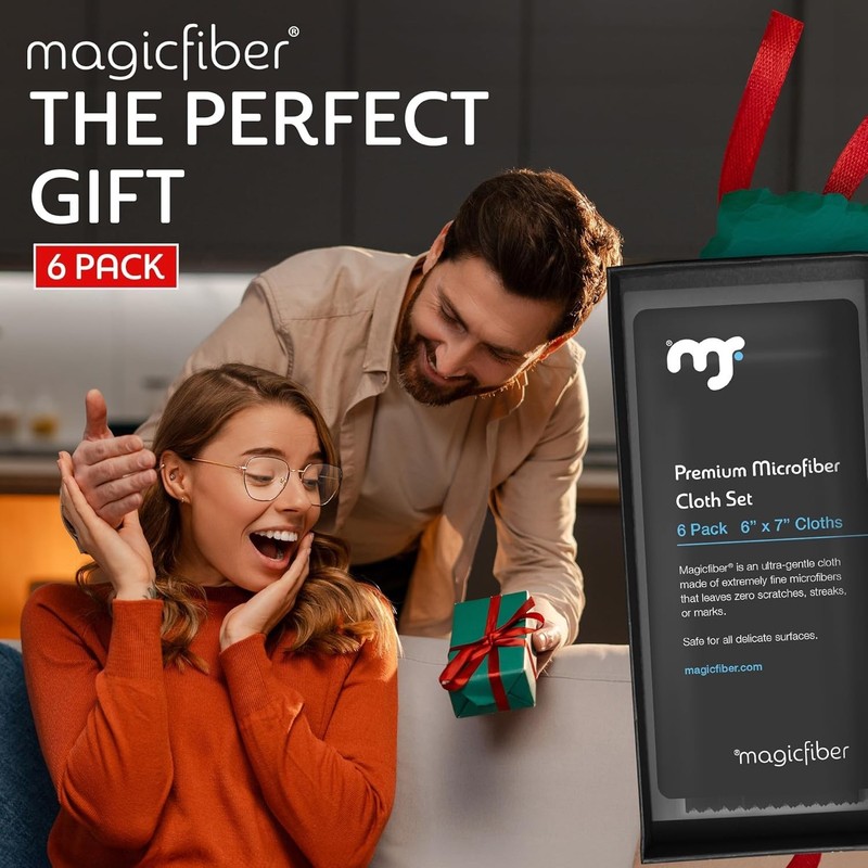 Magicfiber Microfiber Cleaning Cloth, 6 Pack - Premium Cloth for Glasses, Lens.. gallery