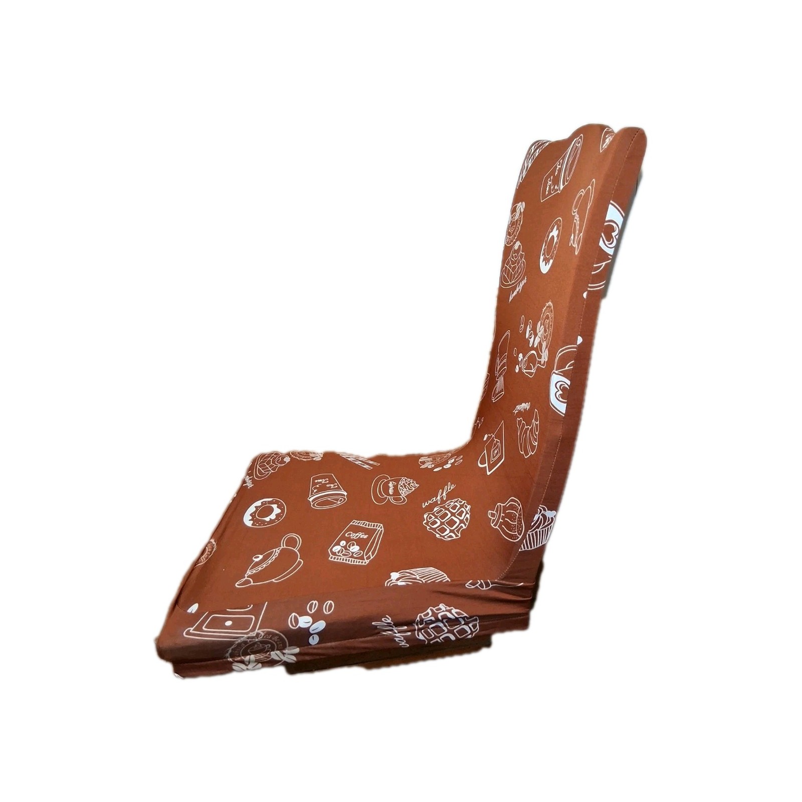 Set Of 6 Polyester & Spandex Kitchen Chair Slip Cover With Food And Beverages gallery