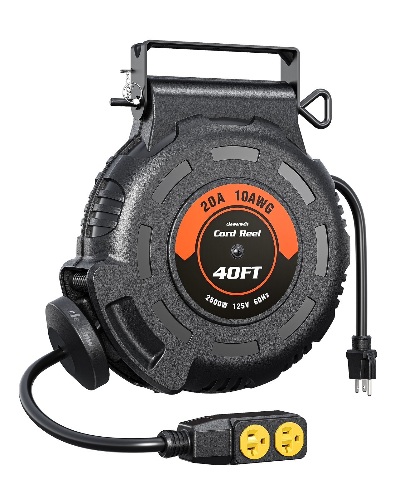 DEWENWILS Retractable Extension Cord Reel, 40FT 10AWG/3C SJTW Heavy Duty Power gallery