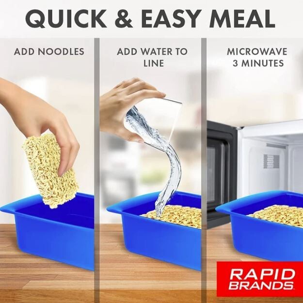 Rapid Brands Ramen Cooker Microwave 3 Minutes BPA Free Dishwasher Safe Lot of 3 gallery