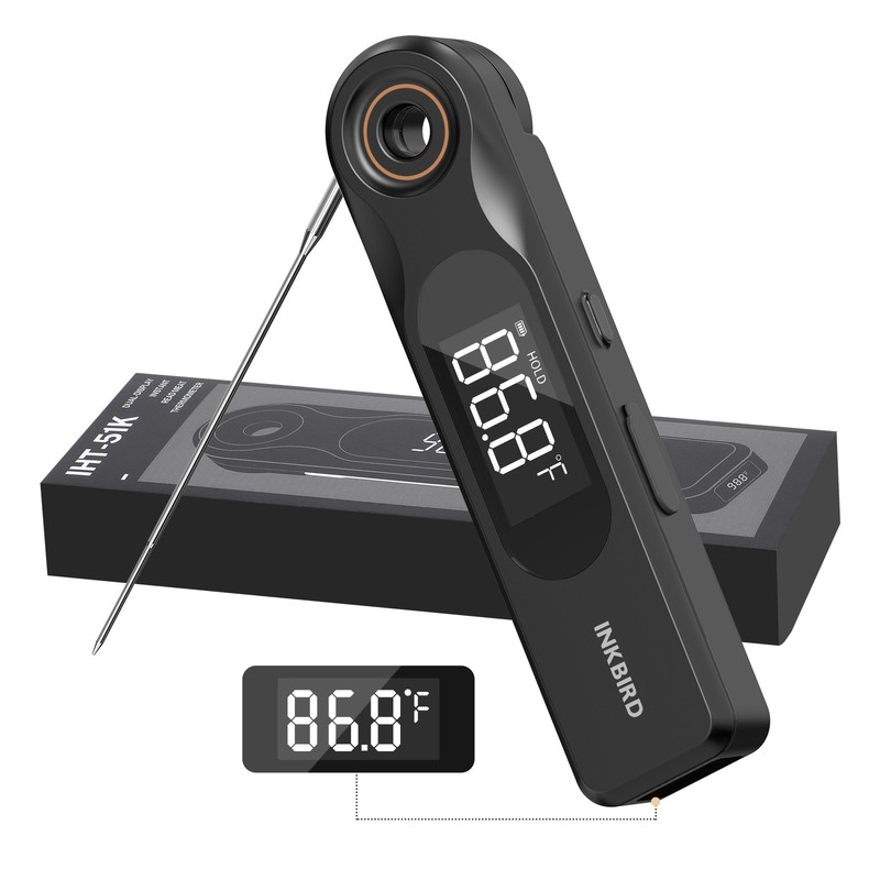 INKBIRD Dual-display Instant Read BBQ Thermometer 1.8mm Ultra Thin Probe Candy gallery