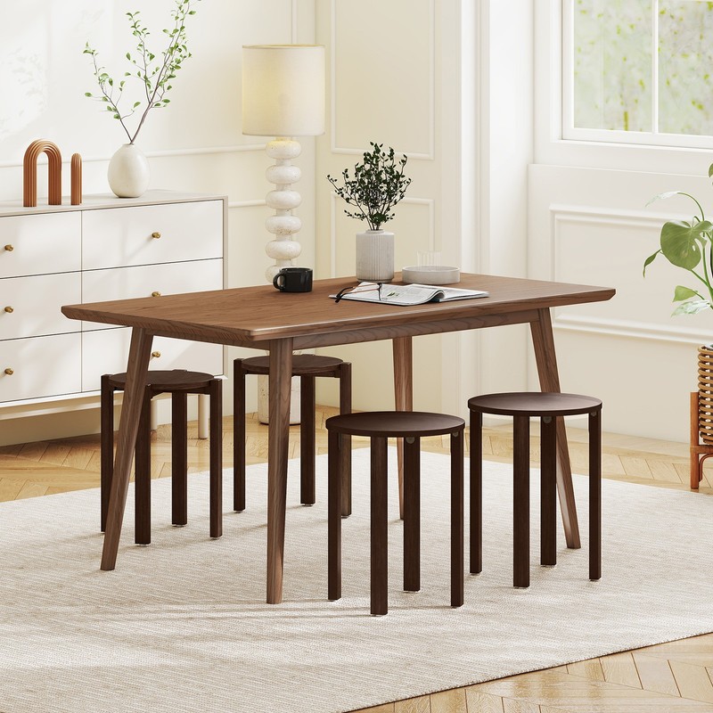 Stackable Stools Set of 4 w/Rolling Base Locking Casters for Kitchen Apartments gallery