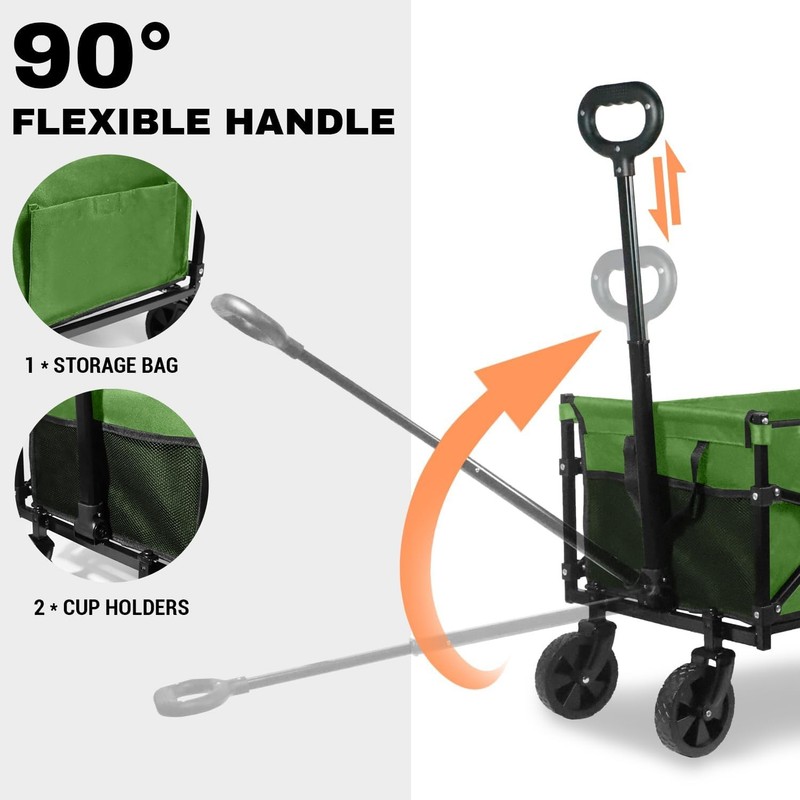 Collapsible Wagon 352LBS Capacity Foldable Large Wagons Carts Heavy Duty Outdoor gallery